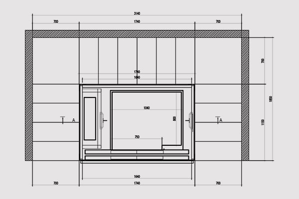 thiết kế thang máy giữa thang bộ khung thép